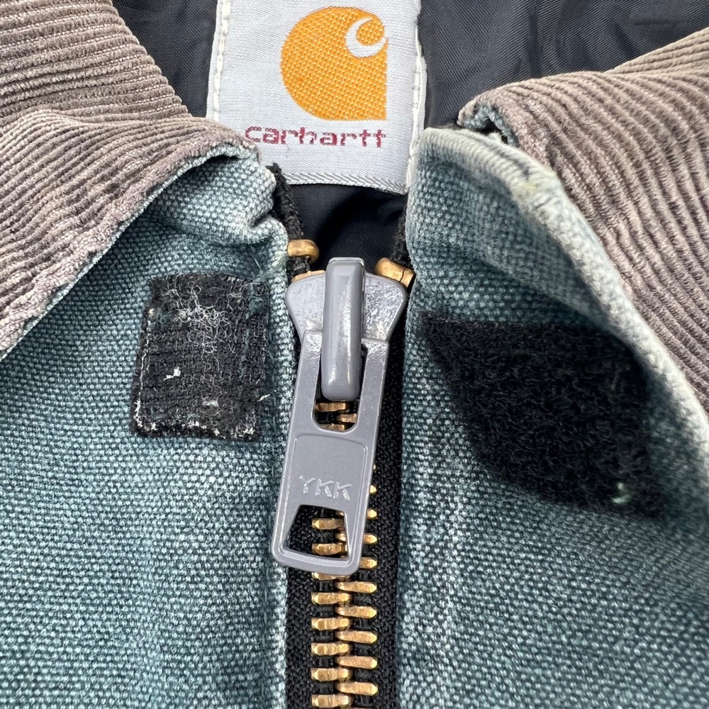 Carhartt Arctic Traditional Coat Mens 2XL Teal Duck Canvas Quilted Work Jacket - Picture 10 of 16